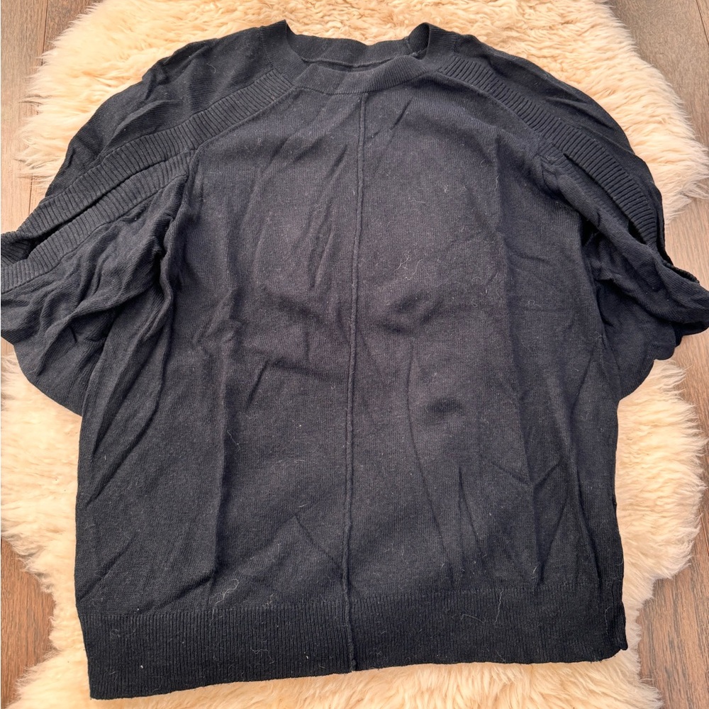 ALLSAINTS Navy Short Sleeve Sweater